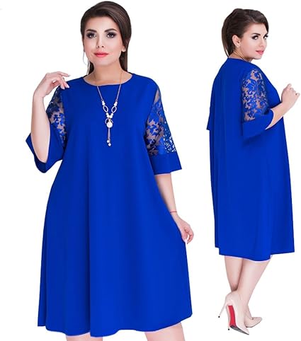 amazon royal blue plus size dresses