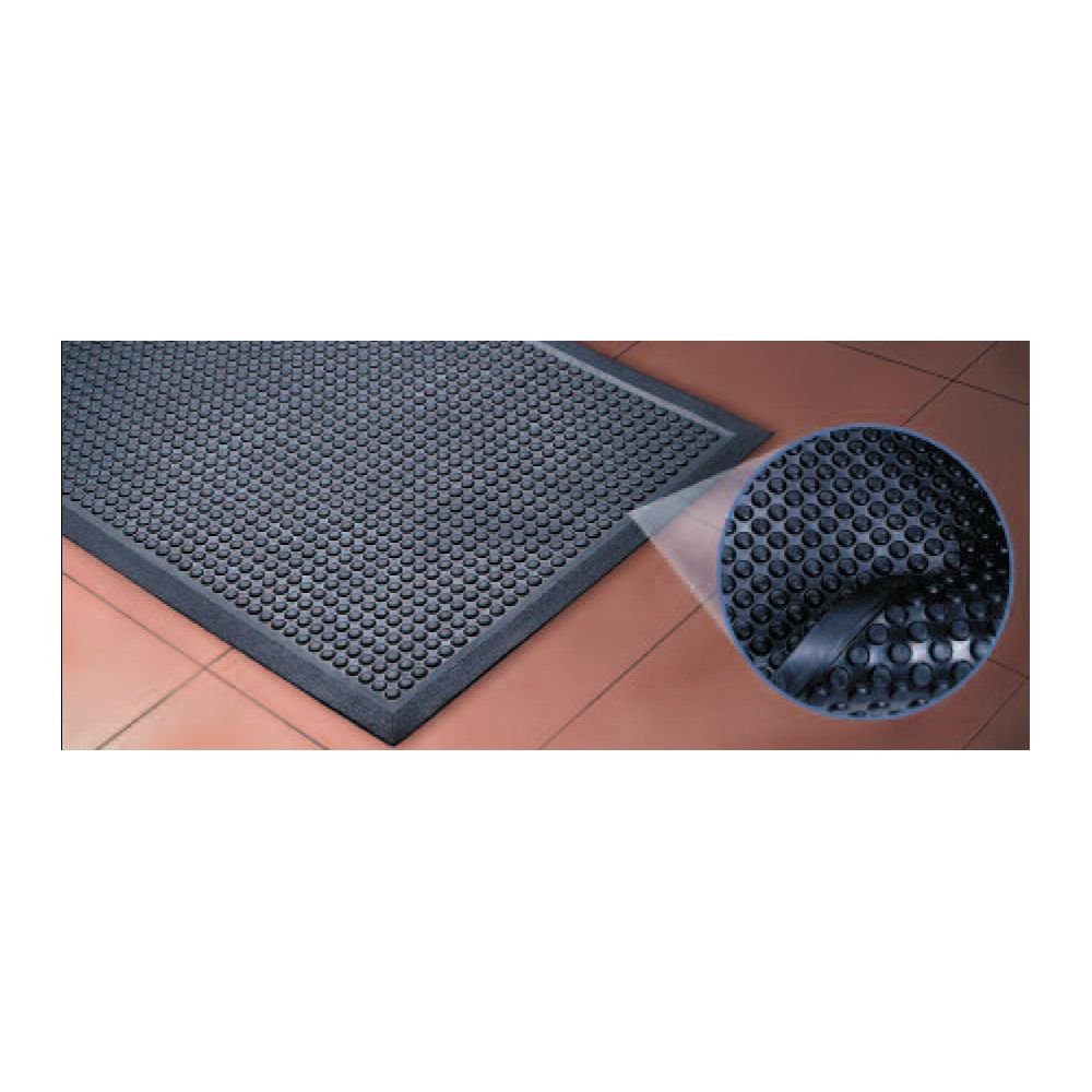 Black AntiFatigue Bubble Mat, 30" x 60" Industrial