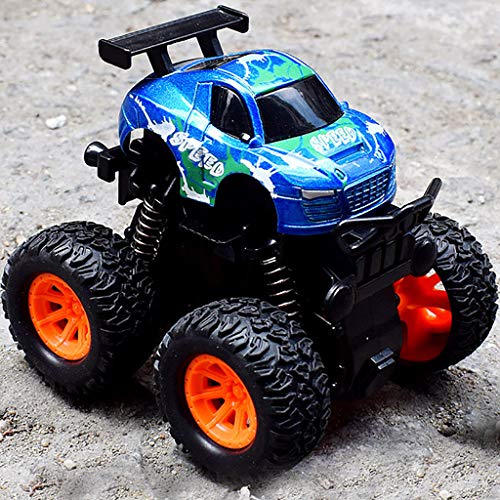 Insanenes Baby Toddler Toys 4PC Mini Vehicle Pull Back Cars with Big Tire Wheel Creative Gifts for Kids (B) - Thumbnail 3