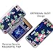 iPhone 7 Case, Tripky iPhone 7 Flower Floral Flip Folio Wallet Cases PU Leather Magnetic Holster Phone Case for iPhone 7 (4.7-inch) with [kickstand] [3 Credit Card Slots](Navy Blue&Red Flower)
