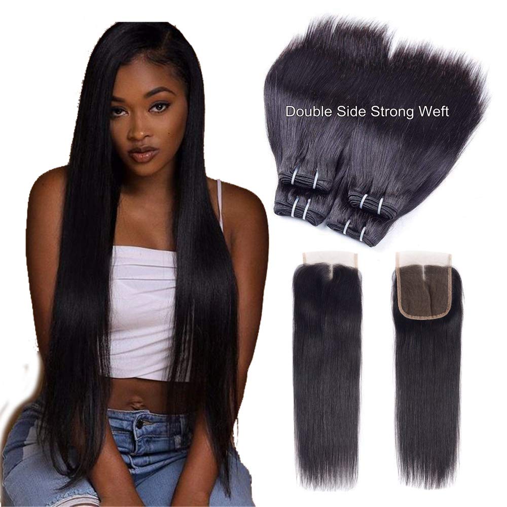 Buy Fq Hair 10 10 10 10 Closure 10 Natural Black Peruvian Hair