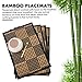Bamboo Placemats for Dining Table, Placemats Set of 4,Stain-Resistant,Heat-Resistant Place Mats,Durable and Sturdy Dining Place Mats for Kitchen Table (Black)