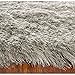 SAFAVIEH Paris Shag Collection Area Rug - 5' x 7', Silver, Handmade Silken Glam, 2.5-inch Thick Ideal for High Traffic Areas in Living Room, Bedroom (SG511-7575)