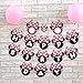 Cartoon Birthday Banner,Kids Birthday Party Decoration For Girls, Pink