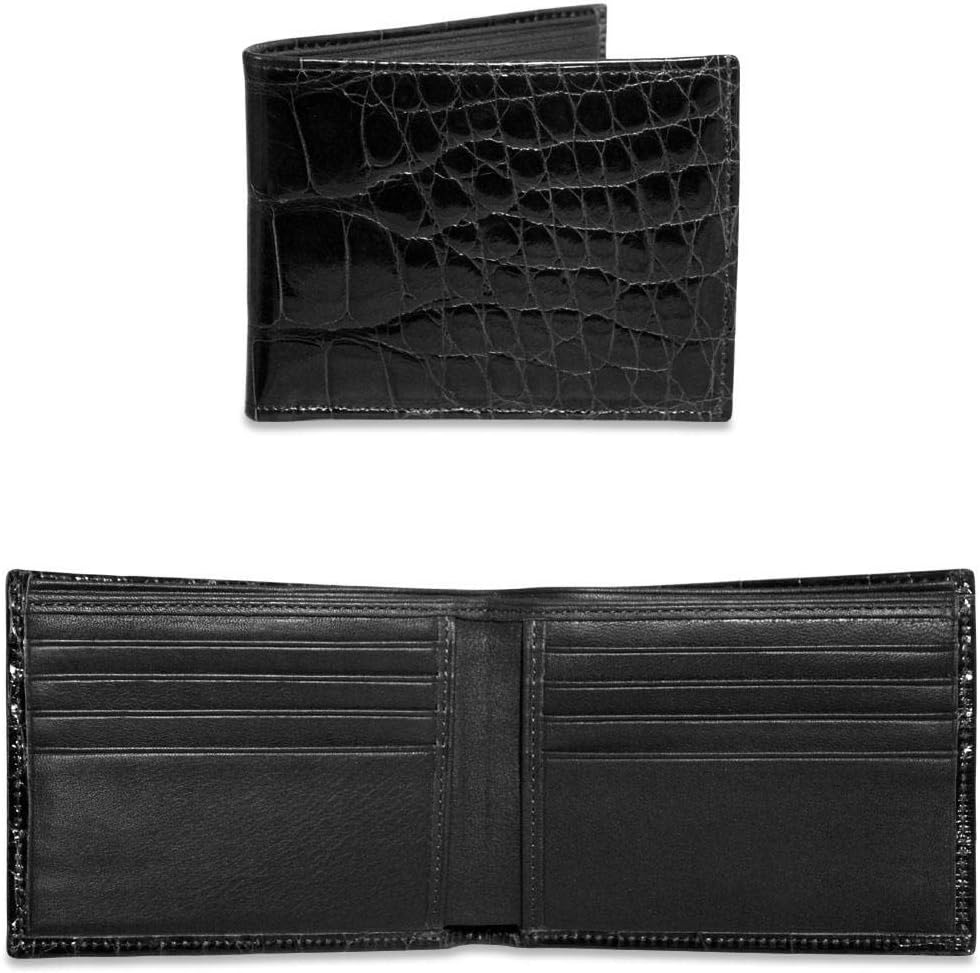 American Alligator Classic Bi-Fold Wallet #AL701 (Black)