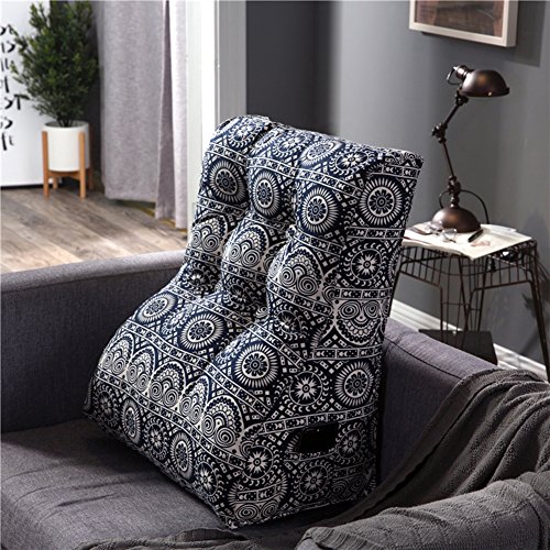 Roner Filled Triangular Wedge Pillow Positioning Support Reading Backrest Cushion Home Office Lumbar Pad for Sofa Bed Daybed Removable Washable Cover 22x24 Inches