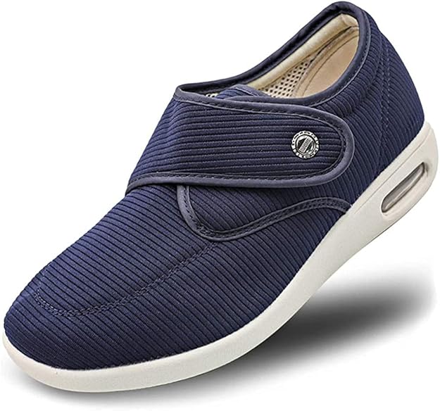Ouderen Oedeem Diabetische Schoenen Wandelschoen, Dames Heren Lichtgewicht Verstelbare Sluitingen Brede Sneakers voor Gezwollen Voeten Artritis