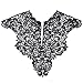 Smiry 2Pc Venise Black Lace Collar Applique Polyester Neckline White LaceTrims Craft Bridal Accessories DIY