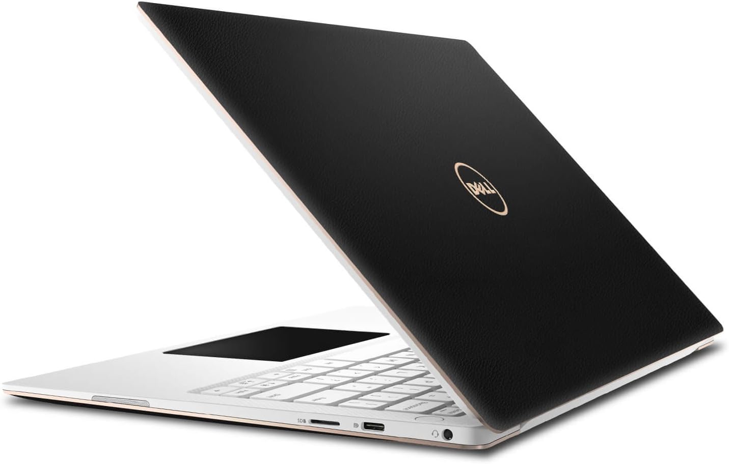 Textured Skin Stickers for DELL XPS 13 (9370) (Black Leather)