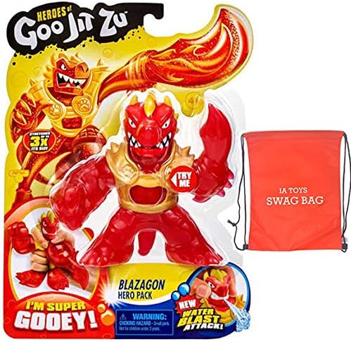 Swag Bag Featuring Heroes of Goo JIT Zu Series 2 Blazagon Action Figure with Extra Toys for Boys Girls Playtime and Family Fun!