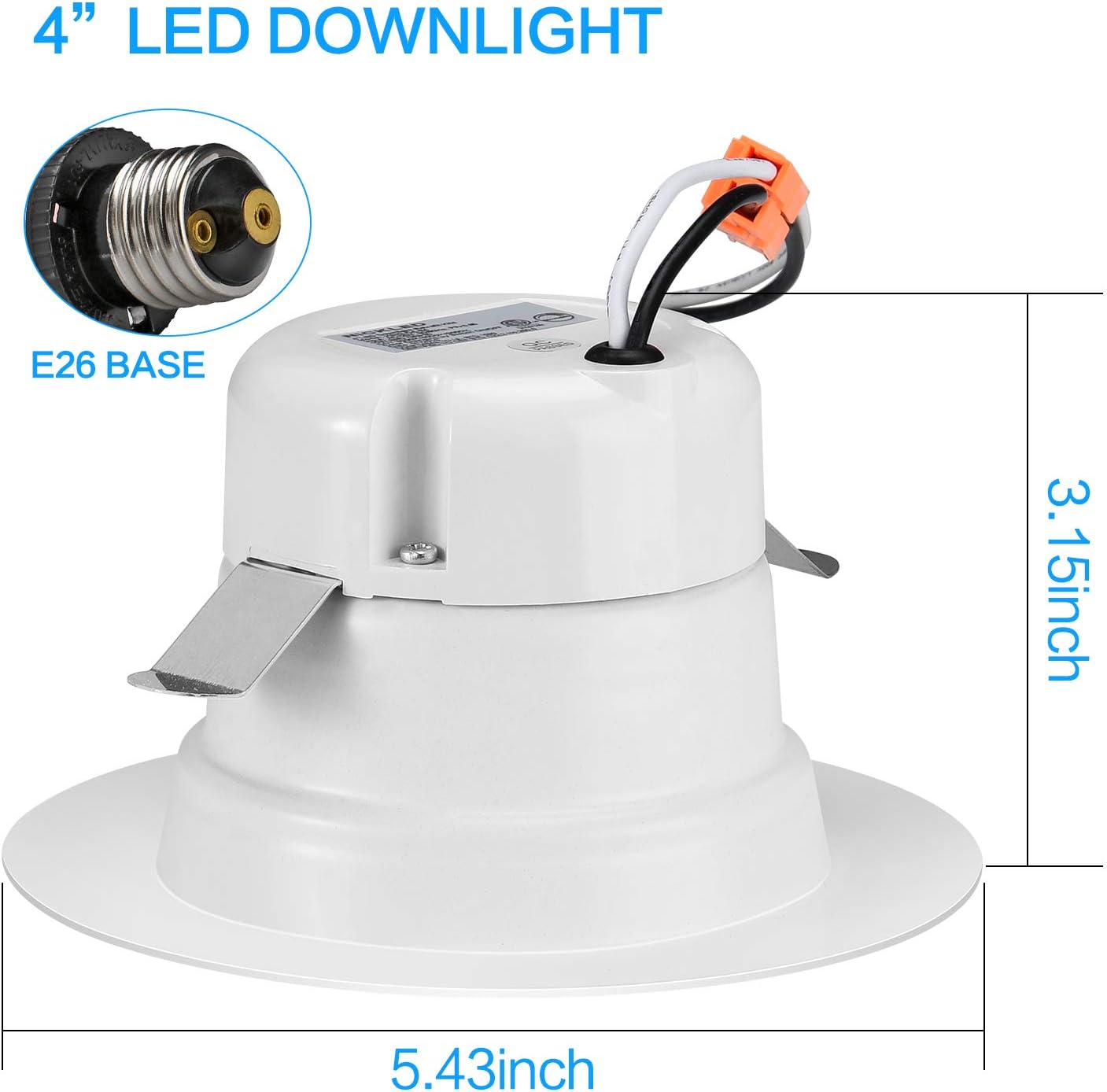 By Switch On Off Simple Retrofit Installation For Lutron Dimmer Switch 10w Dimmable 3000k 4000k 5000k 50w Equivalent 4 Pack 4 Inch Led Recessed Downlight 3 Colors Changing Recessed Lighting Trim Industrial Electrical Industrial Scientific