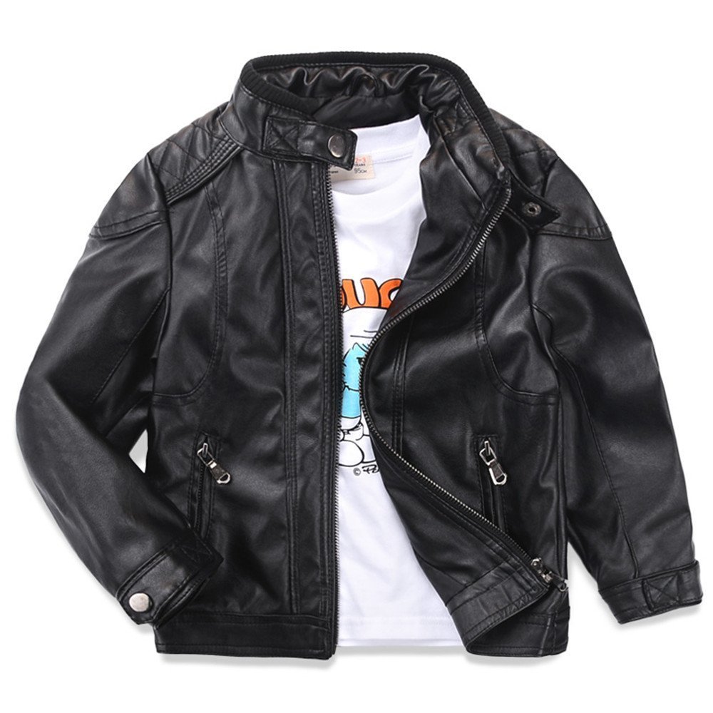 Buy LJYH Boys Leather Jacket New Children's Clothing Baby Leather