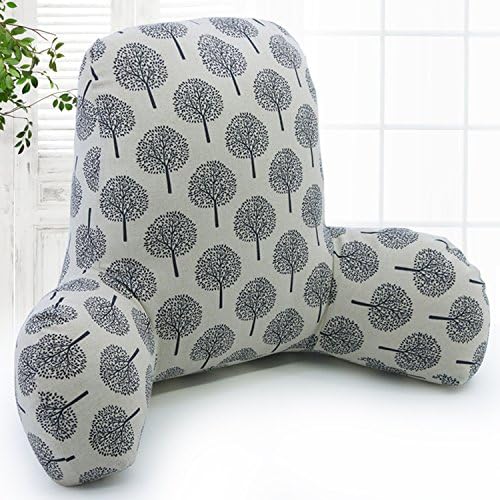Wwang Bedrest Reading and TV Pillow With Arm Rests - Soft Plush Couch Support Bed Rests with Arms - Memory Shredded Foam Pad Pregnant Women -Lumbar, Lower Back. - by (Life tree - white)