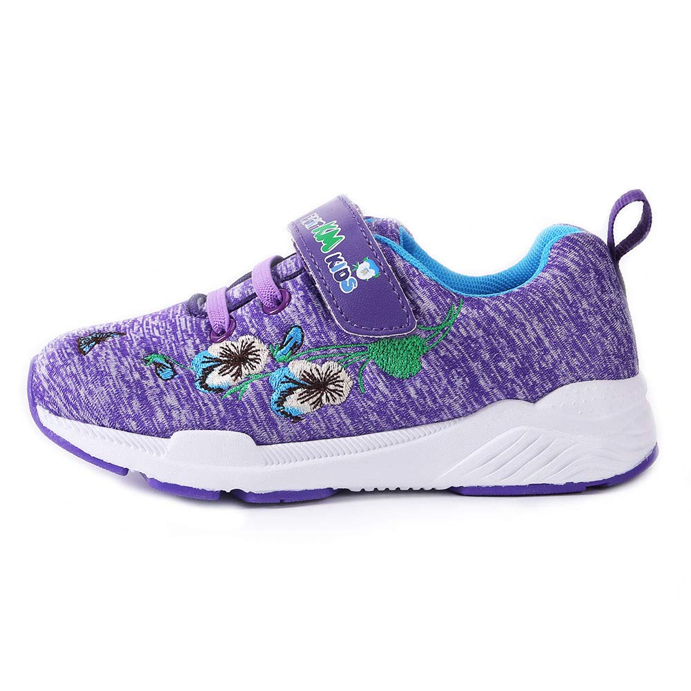 EIGHT KM Girls EKM7006 Sneakers Fashion Fancy Flowery Embroidery Casual Shoes Purple Wild Pansy 7