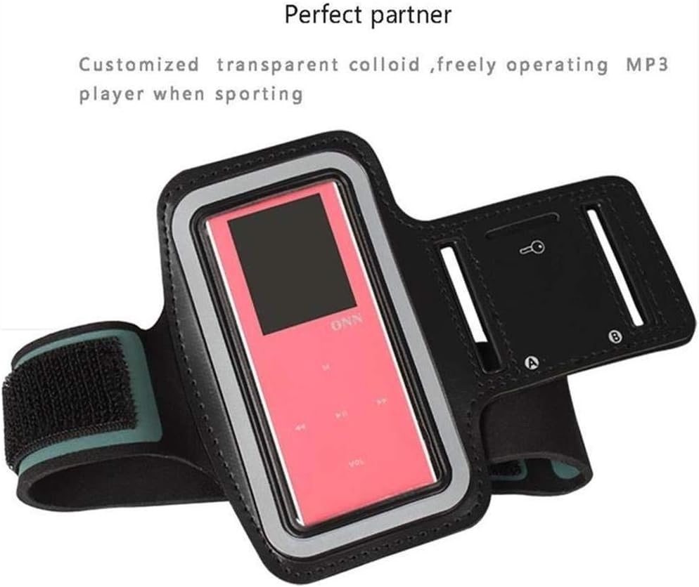 DeeFec Sports Wrist Armband for MP3 Players, Scratch Resistant with Sweatproof and Breathable MP3 Player Armbands,Suitable for Your Workout, Key Pocket and Earphone Hole - Black: GPS & Navigation