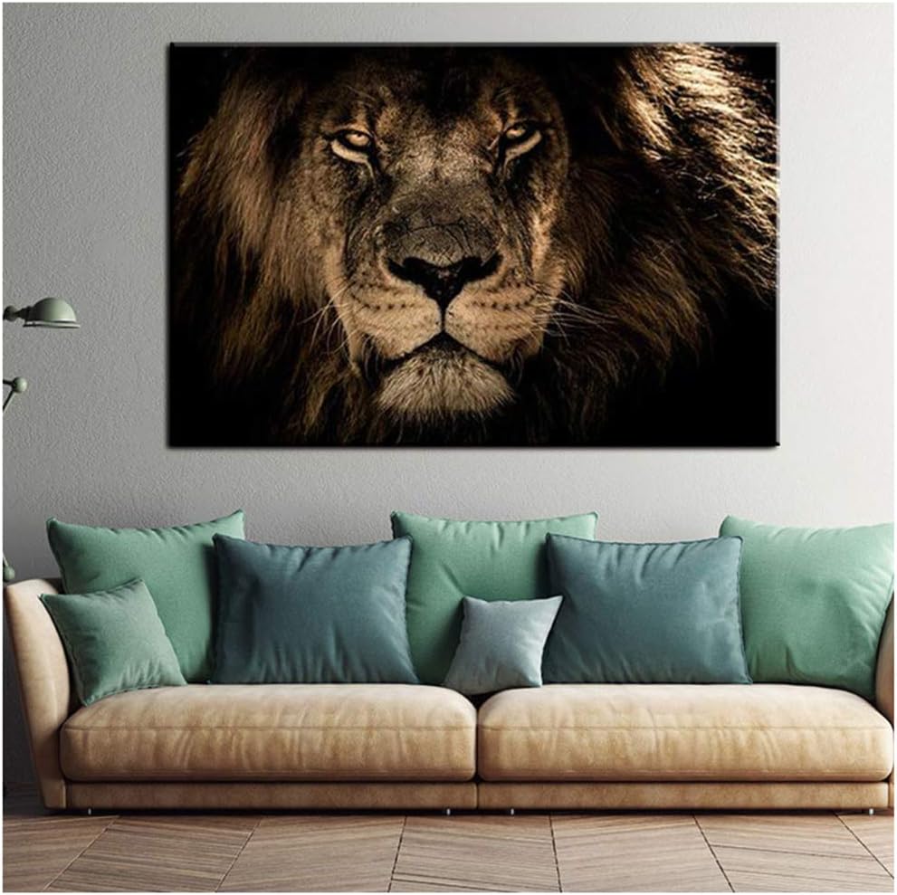 no brand León Blanco y Negro Leopardos Arte de la Pared Pintura de la