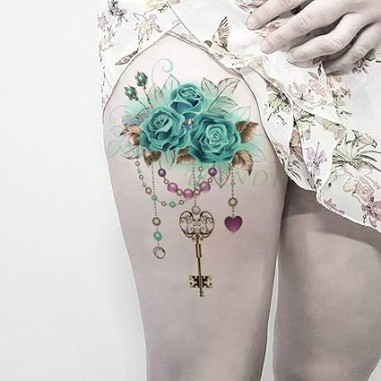 Tzxdbh 3pcs étanche Autocollant De Tatouage De Fleur De