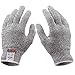 Cut Resistant Gloves - Anti Cutting High Performance Level 5 Protection Food Grade Certified Kitchen and Work Safety Lightweight Breathable Size Medium