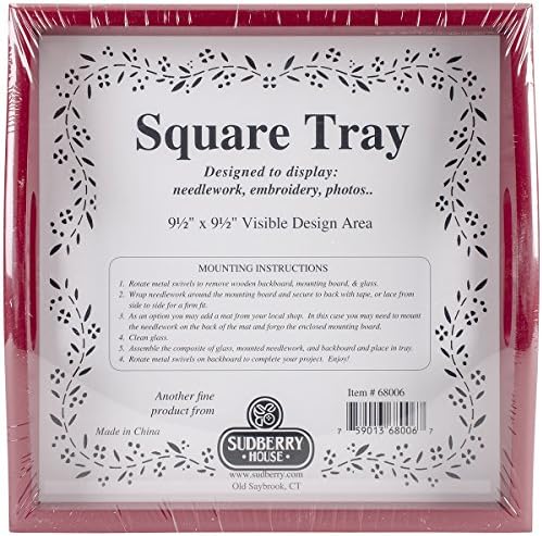 Sudberry House Small Square Tray, 10 x 10", Red