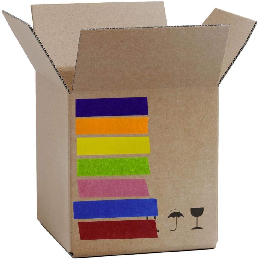 TradeGear Colored Masking Tape 7 Pk – 1 Inch x 15 Yards (45 Ft) - Rainbow Color General Purpose Craft Paper Tape – Perfect for Art, Labeling, Color Code, Classrooms, Painters, Kids, Home, Office, DIY: Office Products