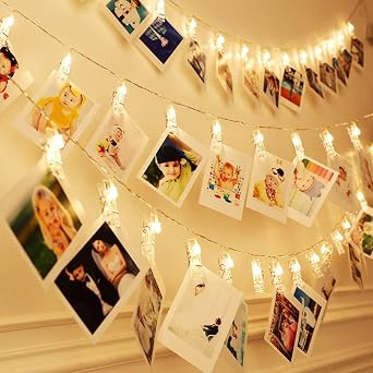 Children Room Wall Deco Led Photo Clips String Lights Perfect For Wedding Surprise Office Celebrate And Diy Hanging Phtoes 20 Clips 13 Feet Warm White Amazon Co Uk Lighting