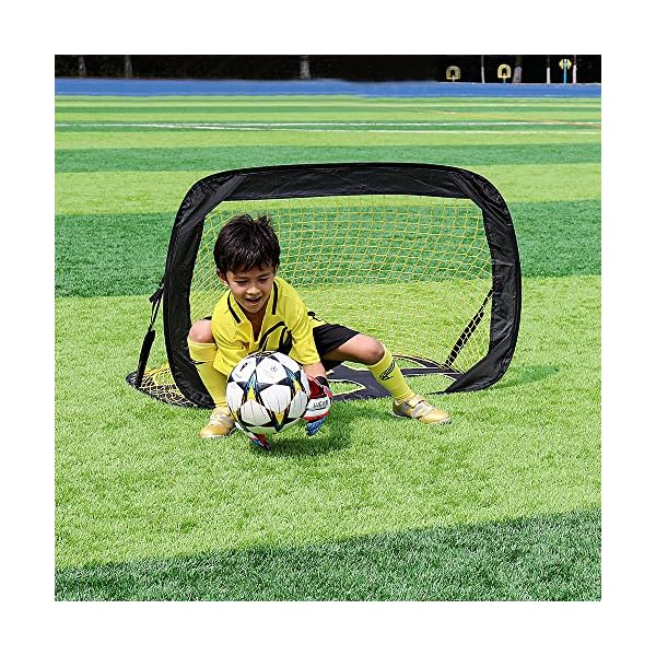 PodiuMax 2 in 1 Pop Up Kids Soccer Goal Indoor/Outdoor Soccer Target