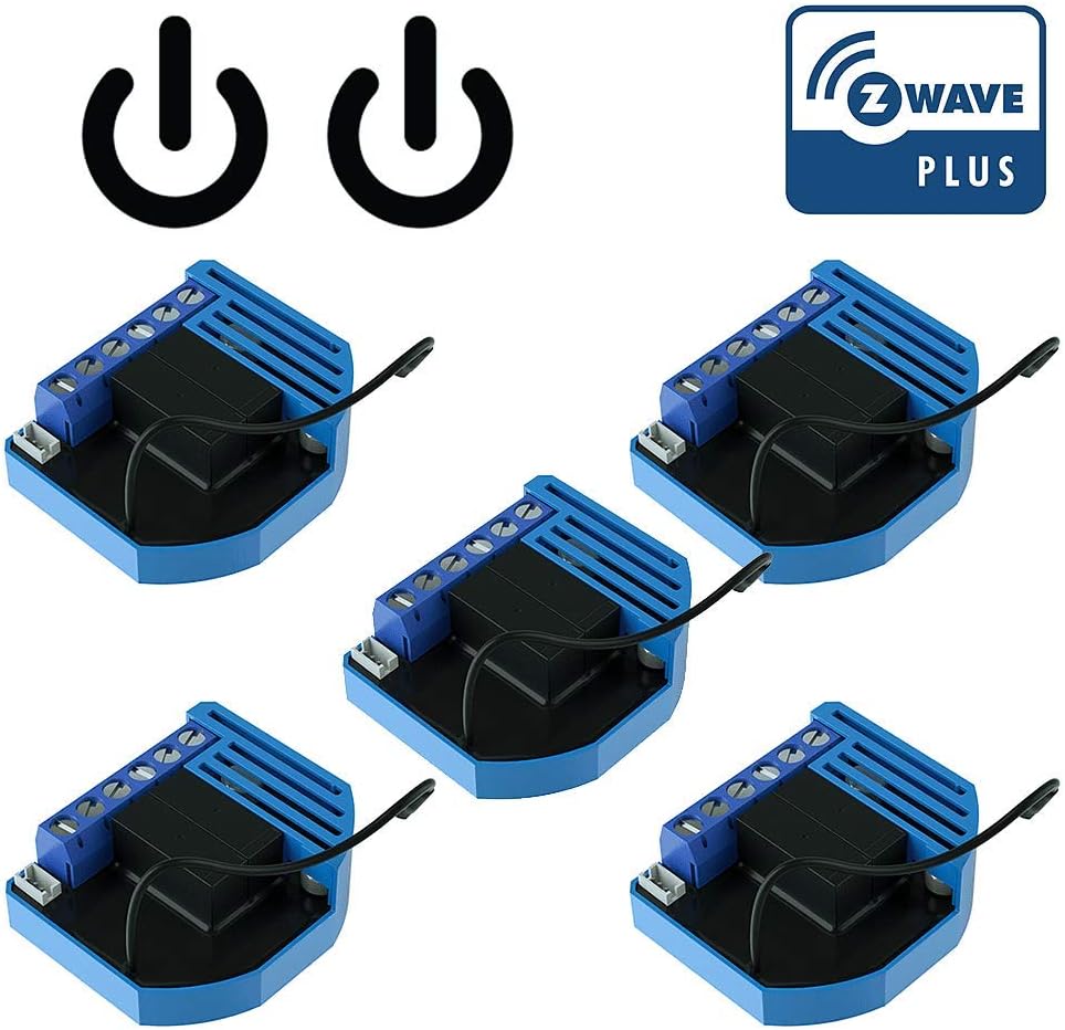 Pack of 5 2 Relay Module Z-Wave Recessed qubino