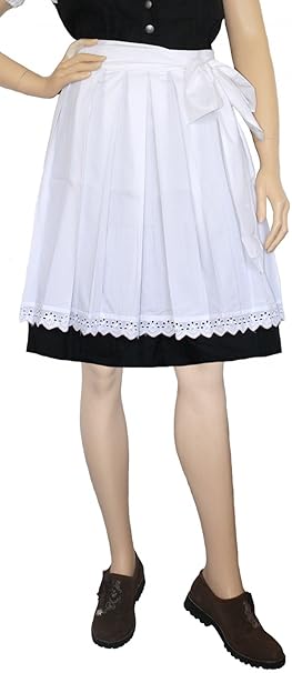 German Wear Dirndlschürze Trachtenschürze für Mini und Midi Dirndl dirndel Weiß