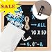 [Clearance] Felt Letter Board 10x10 inch Oak Frame Changeable Letter Board with Stand Wall Mount Hanging Rope, 290 Blue White Letters