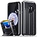 Galaxy S9 Wallet Case, Vena [vCommute][Military Grade Drop Protection] Flip Leather Cover Card Slot Holder with Kickstand for Samsung Galaxy S9 (Space Gray/Black)