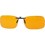 Clip-on Blue Blocking Amber Lenses for Sleep - BioRhythm Safe(TM) - Nighttime Eyewear - Special Orange Tinted Lenses Help You Sleep and Relax Your Eyes (Regular, Nighttime)