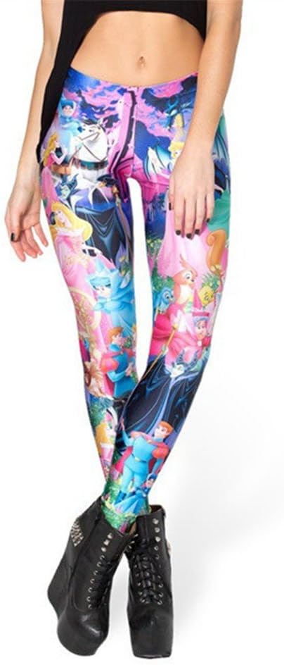 Zanuce Women's Printed Stylish Leggings Ultra Soft Printed Pattern Tight Leggings (Multicolored 815)