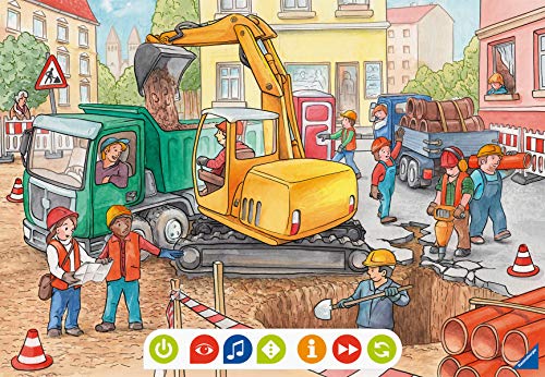 Ravensburger tiptoi Spiel 00049 Puzzle für kleine Entdecker: Baustelle - 2x12 Teile Kinderpuzzle ab 3 Jahren, für Jungen und Mädchen – Bild 2