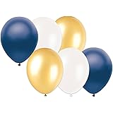 Los Angeles Rams Team Colors Solid 11" Latex Balloon Pack Blue, Gold, White