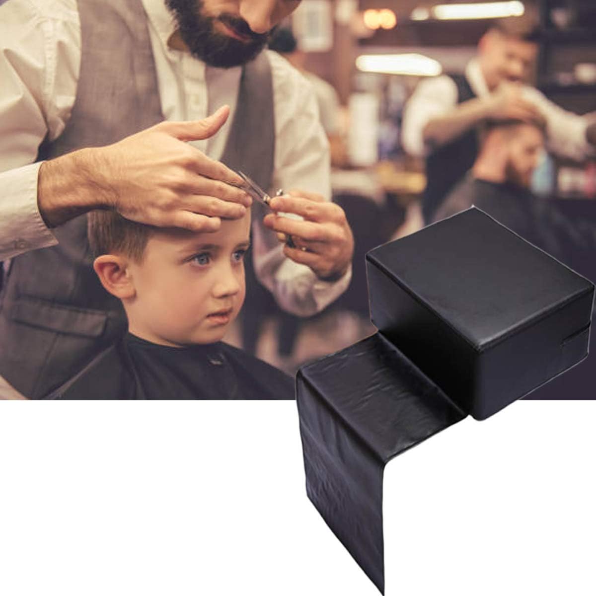 OOTORI Black Waterproof Barber Beauty Salon Spa Equipment Styling Chair Child Booster Seat Cushion for Baby & Kids: Kitchen & Dining