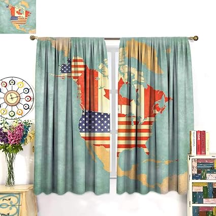 World Map Blackout Curtain States And Canada Outline Map Of The