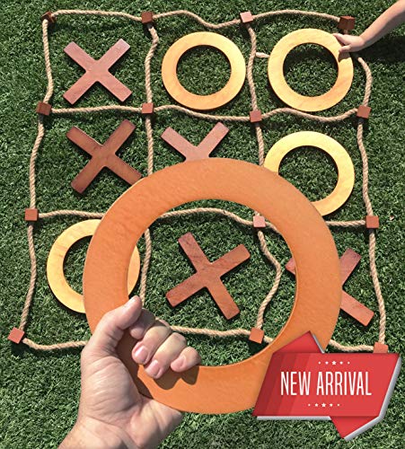 image for Splinter Woodworking Co. SWOOC Games - Giant Wooden Tic Tac Toe Game (