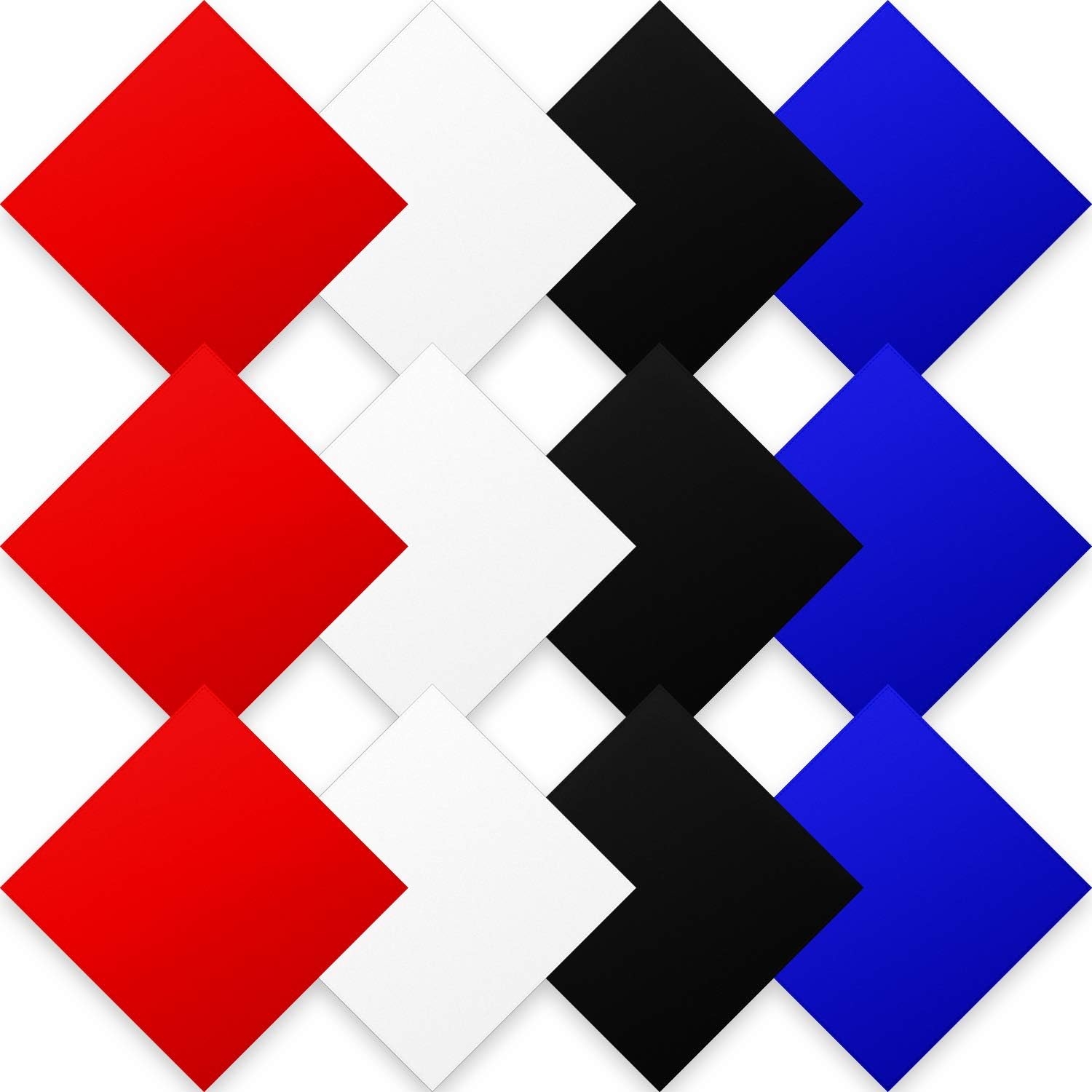 12 Pieces Solid Color Bandana Blank Bandana Plain Headband Handkerchief