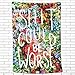 Sunm boutique Wall Tapestry Flower Tapestry Floral Words Tapestry Wall Hanging Tapestry Wall Decor Quote Tapestry