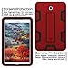 TIANLI for Samsung Galaxy Tab S2 8.0 Case Anti-Fingerprint Anti-Scratch Shockproof Hybrid Hard Kickstand Cover,Red Black