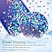 LeYi Compatible for iPhone SE Case (2016), iPhone 5S Case, iPhone 5 Case with 2pcs Tempered Glass Screen Protector for Girls Women, Cute Glitter Liquid Clear Protective Case for iPhone 5, Purple/Blue