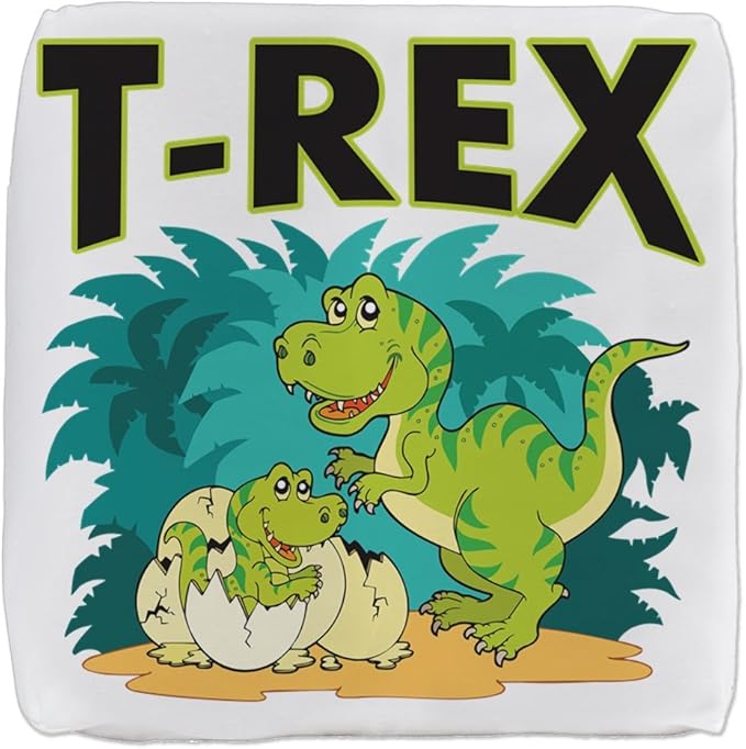 13 Pulgadas, 6 caras cubo otomana T-Rex Dinosaurio Tyrannosaurus bebé