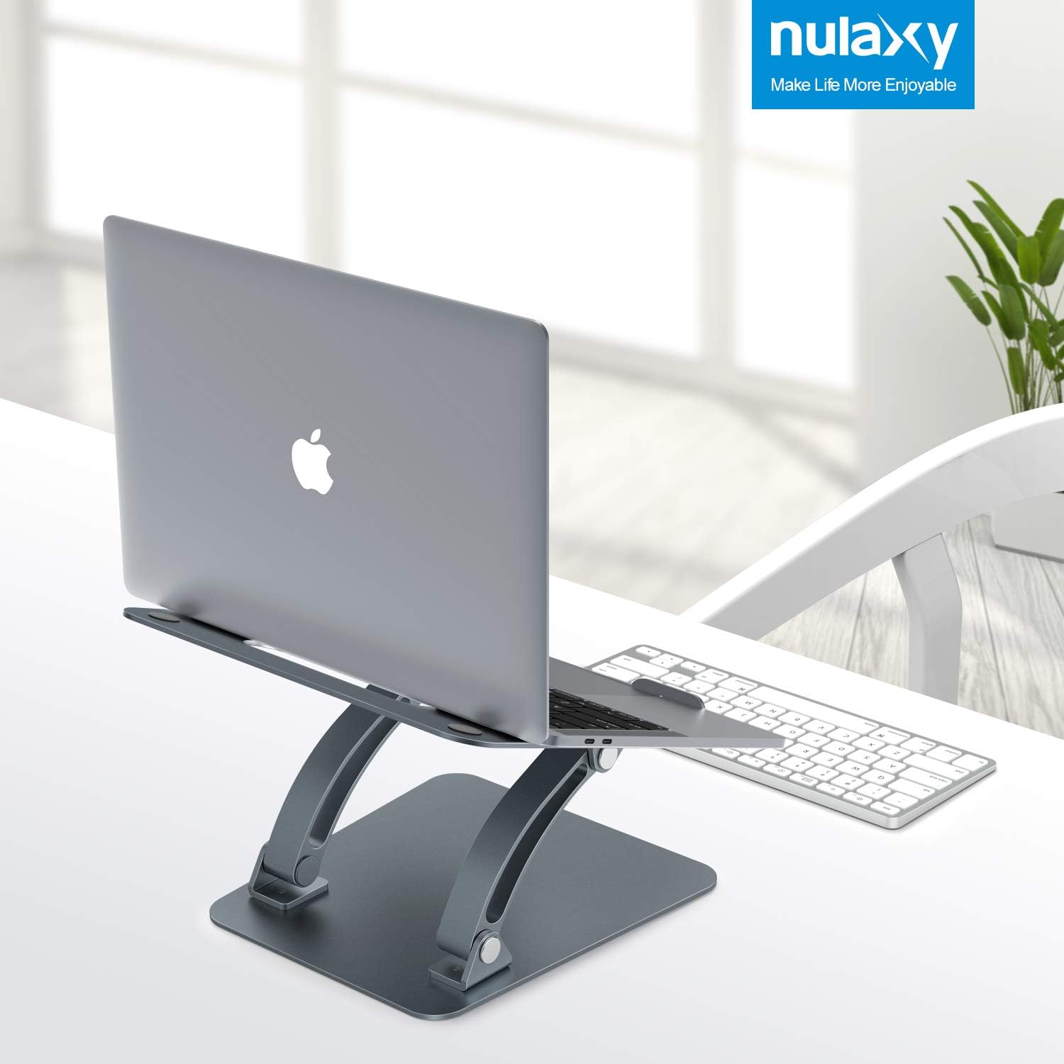 Nulaxy Laptop Stand, Ergonomic Height Angle Adjustable