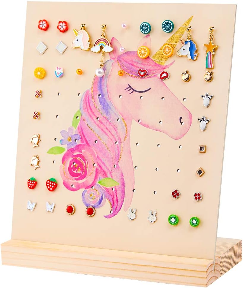 wooden unicorn storage rack