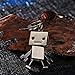 Brass Retro Robot Leather Moven Fabric Keychain Rings Perfect Gifts Souvenirs