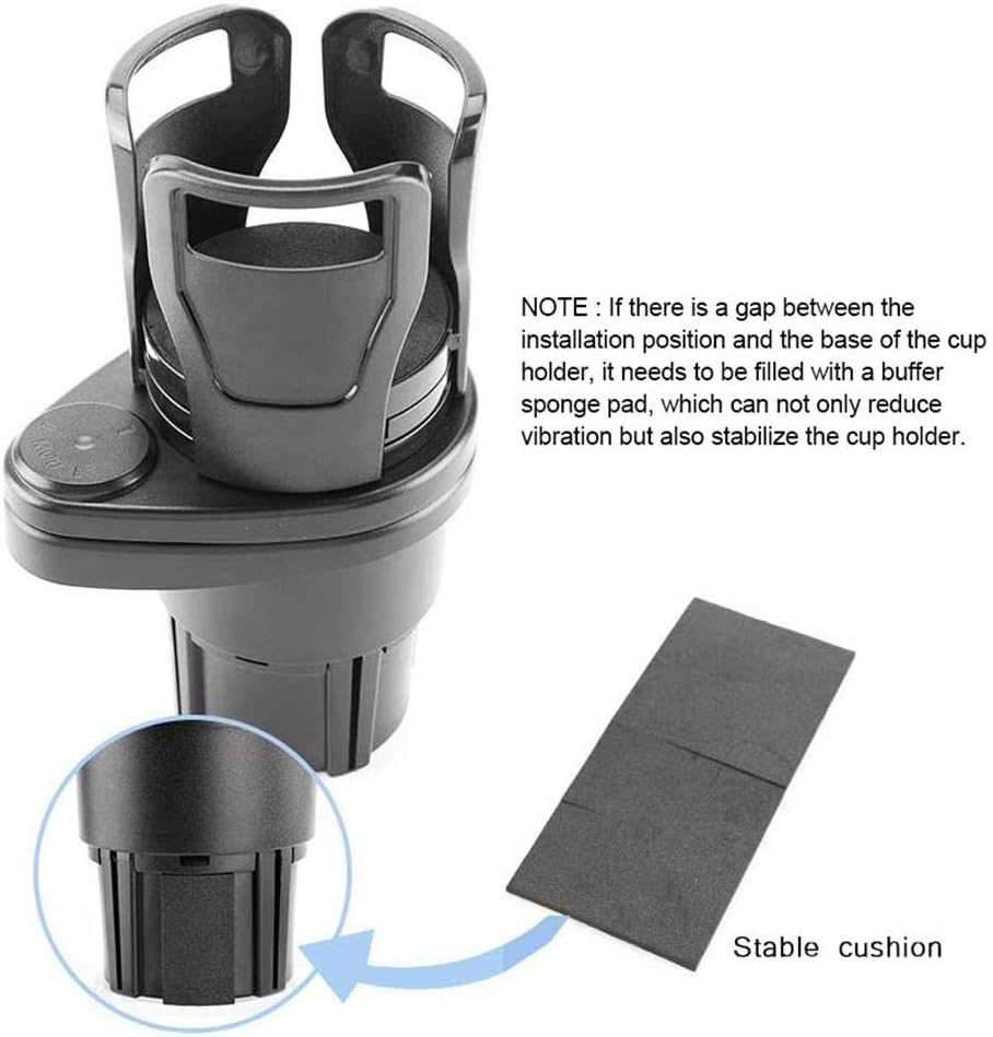 Getrankehalter Auto 2 In 1 Multifunktionaler Autotrinkhalter 360 Grad Drehbarer Verstellbarer Doppelflaschenhalter Geeignet Fur Verschiedene Automodelle Xgzhsa Autotassenhalter Schwarz