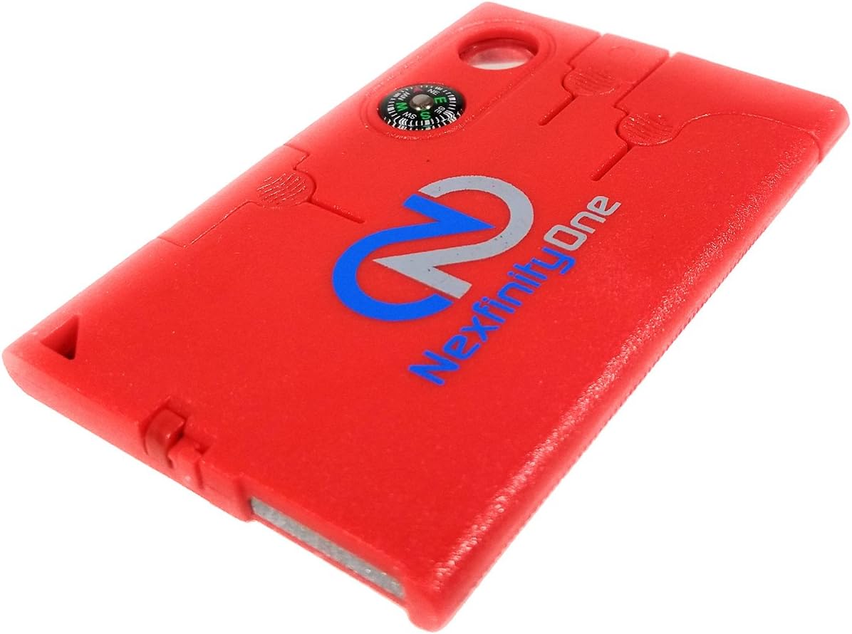 Nexfinity One Credit Card Multitool Tactical Survival Card (RED)