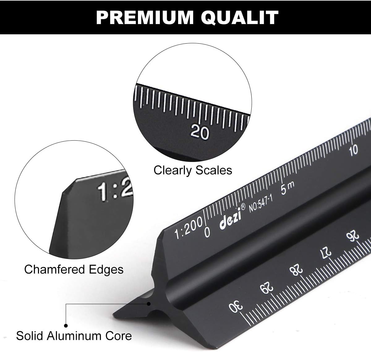 seamuing aluminum architect scale ruler set 2 pcs 12 inch triangular architect scale ruler with 4 pcs aluminum triangle ruler square set metal scale ruler for students draftsman engineers bigamart