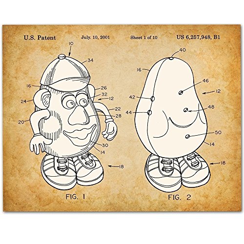 Mr. Potato Head – Talking Toy Potato – 11×14 Unframed Patent Print – Makes a Great Gift Under $20 for Boy’s or Girl’s…