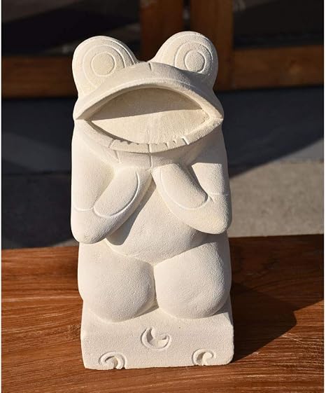 Amazon Kanmuryou 石彫りかえる あんぐり 高さ３０ｃｍ かえる 置物 カエル 玄関 石彫りかえる 石彫り かえるの置物 オブジェ 雑貨 ストーン 石 ディスプレイ アジアン リゾート ヴィラ エスニック インテリア プレゼント おしゃれ バリ島 オシャレ ナチュラル リゾート